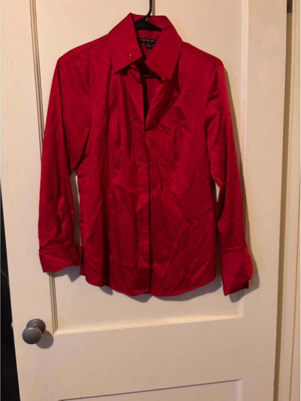 Antonio Melani Women's Red Button-Up Shirt Small
